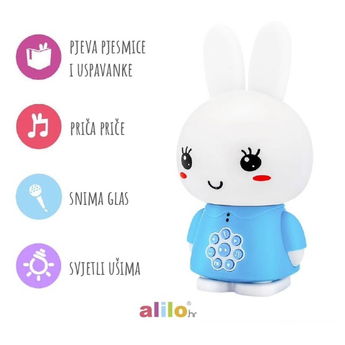 ALILO edukativna igračka  Honey Bunny G6, plava AL-G6-B-HR
