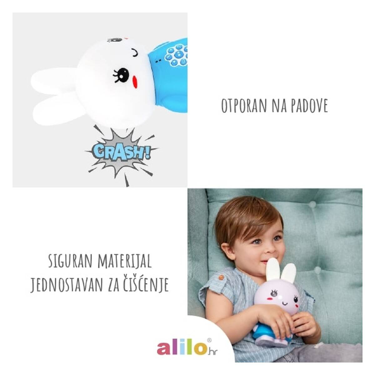 ALILO edukativna igračka  Honey Bunny G6, plava AL-G6-B-HR