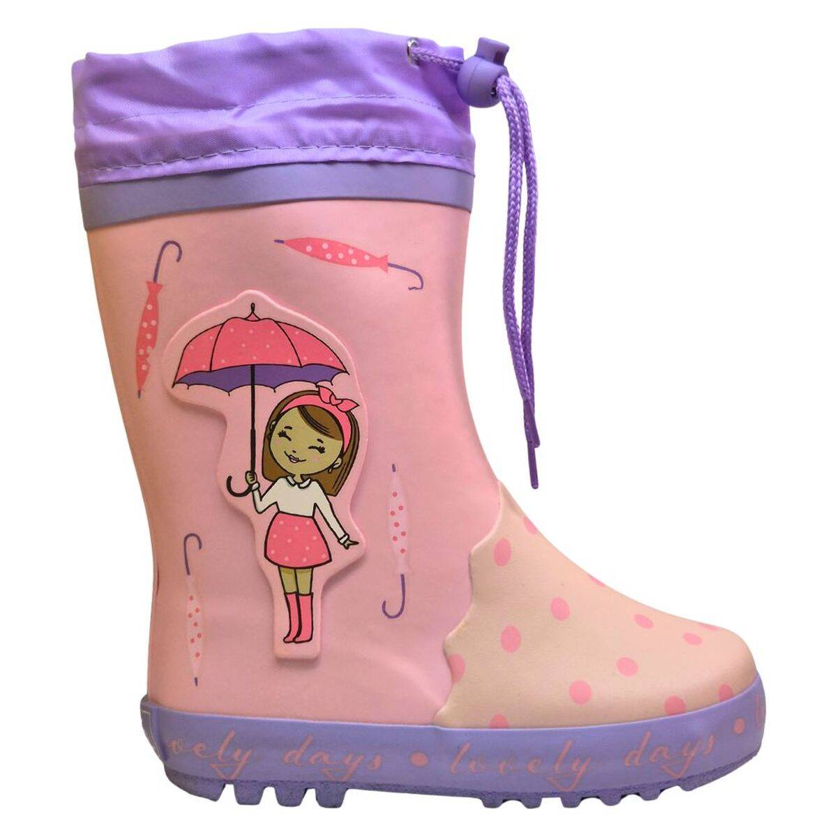 Pollino škornji za dež POL41 Girl podloženi D rose/purple 21