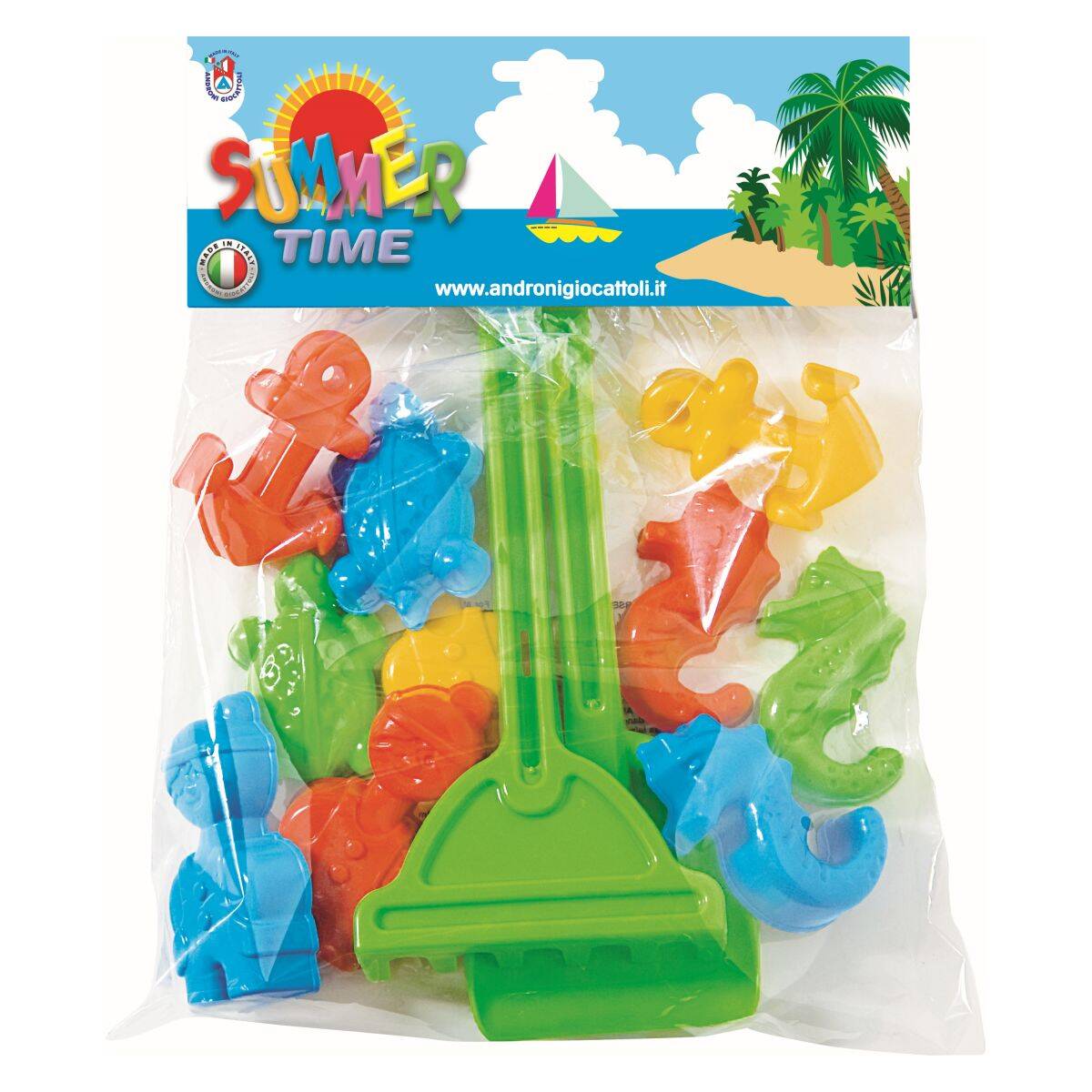 Androni set modelčkov z grabljicami in lopatko 10/1