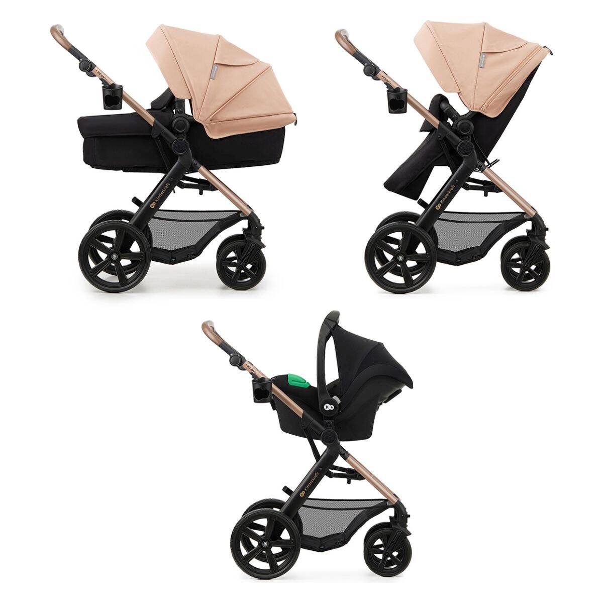 Kinderkraft Voziček 3v1 Moov 2 sand beige