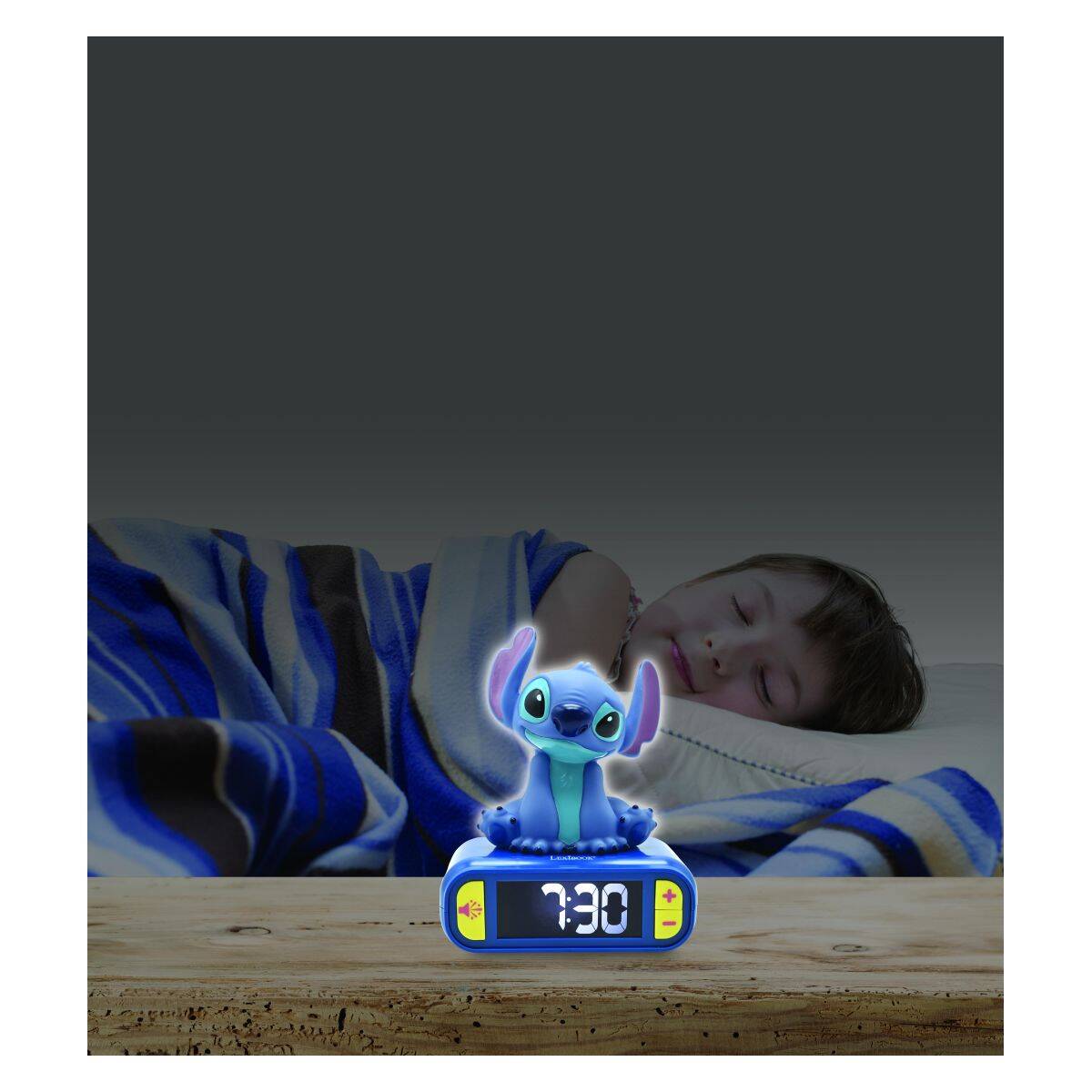 Lexibook budilka digitalna z nočno lučko 3D Stitch