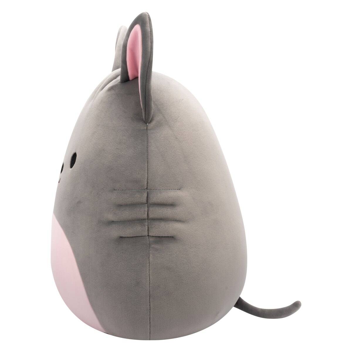 Squishmallows Aphrodite, sivi goli pes z roza trebuščkom, 30 cm