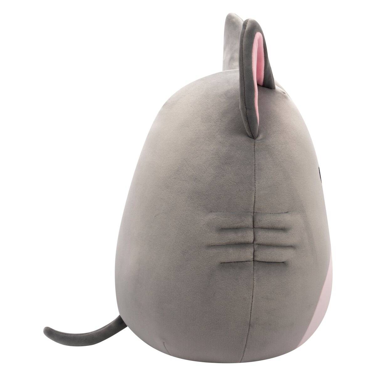 Squishmallows Aphrodite, sivi goli pes z roza trebuščkom, 30 cm