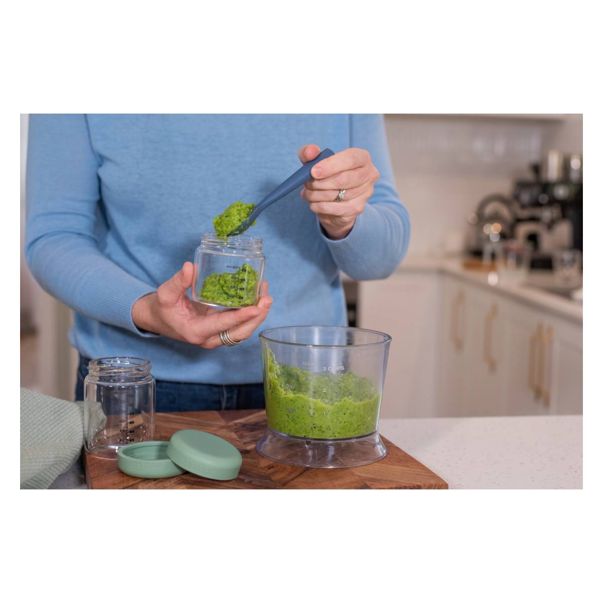 HAAKAA pribor za jelo savitljivi silikonski pribor za jelo MODRA