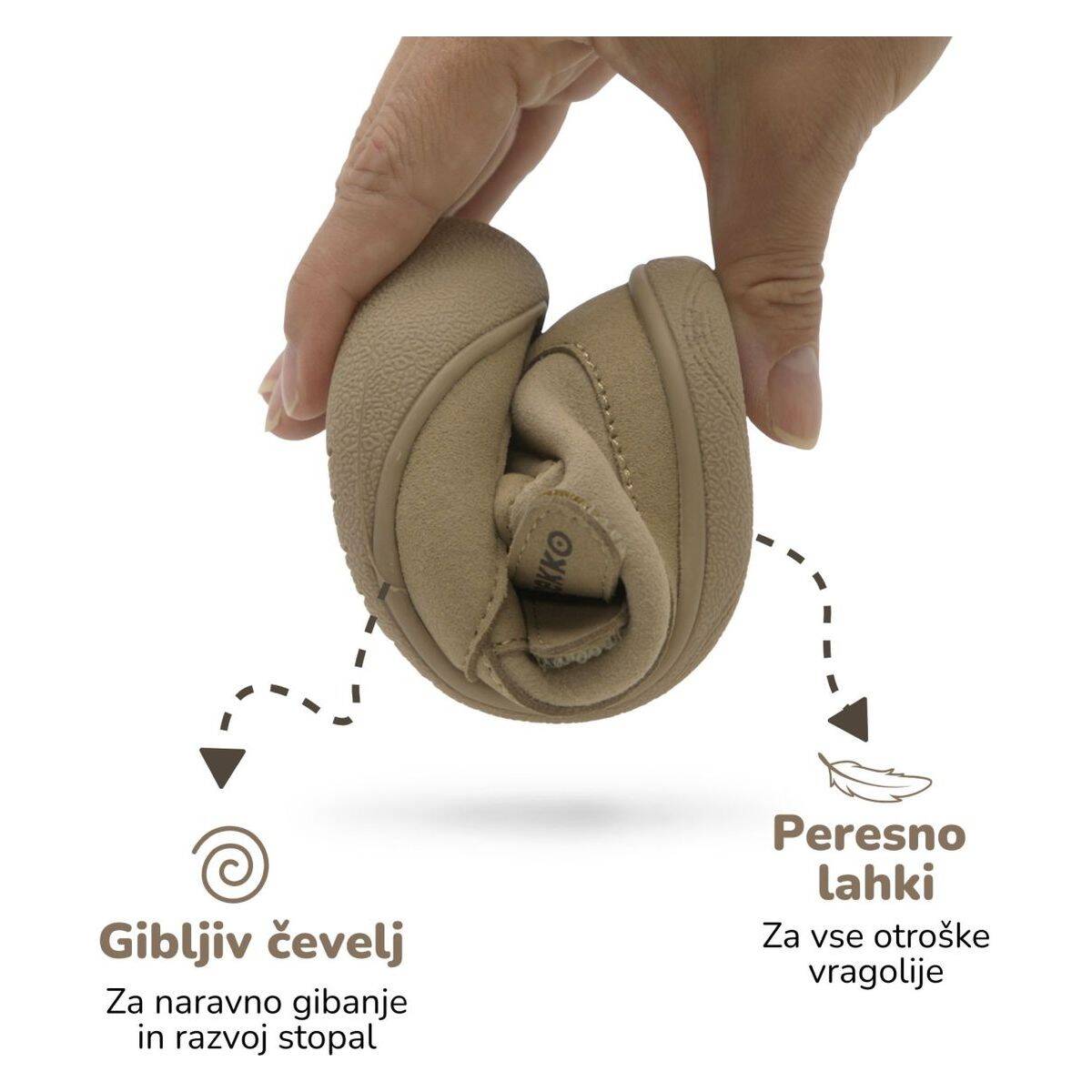 Gekko čevelj gležnjar Cosy 9092 - U Barefoot U taupe 26