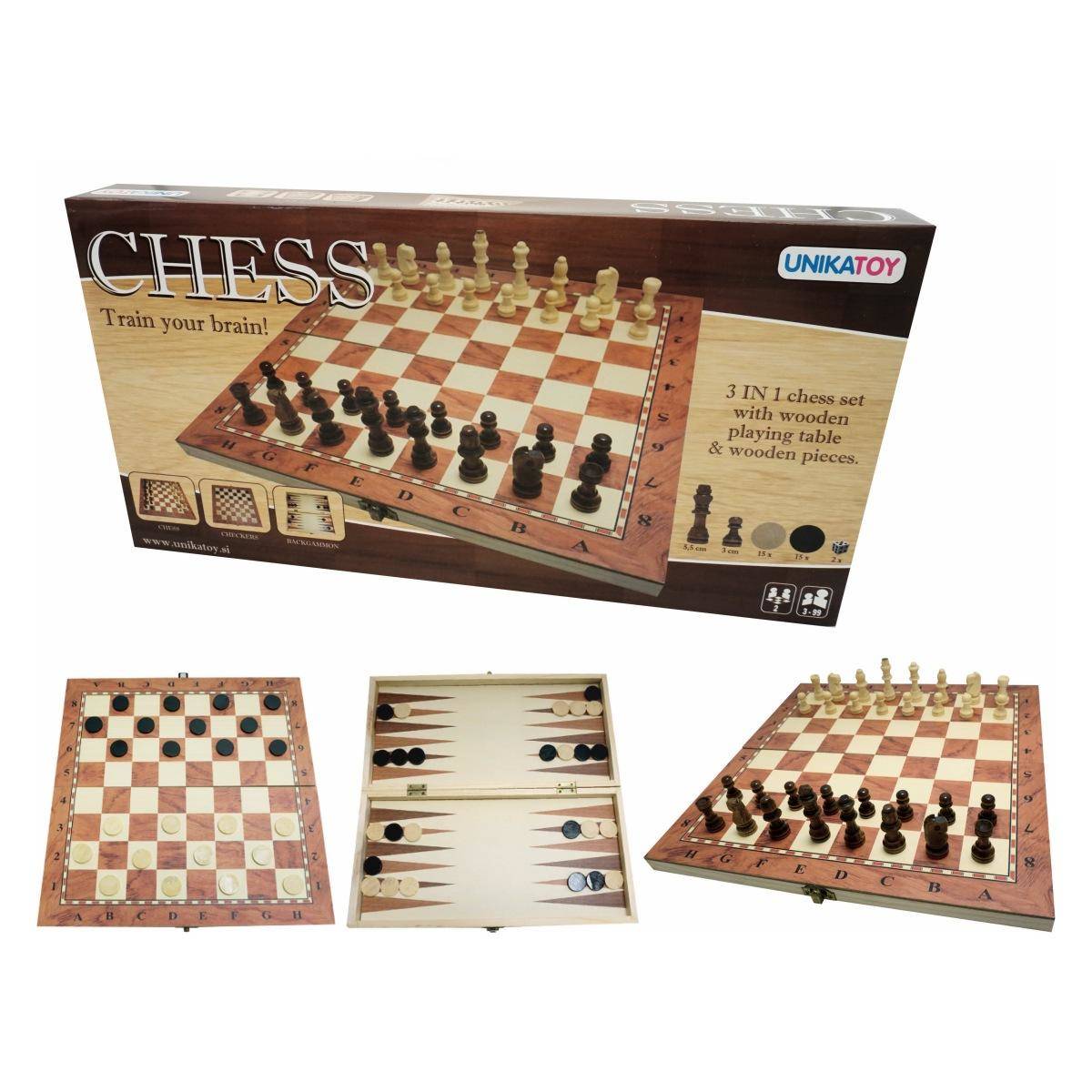 UNIKATOY šah drveni 34x34 cm