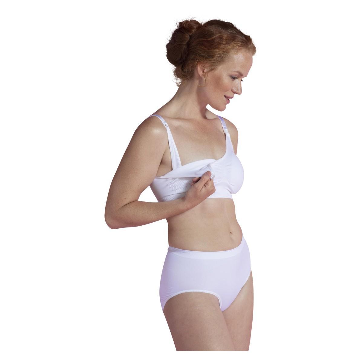 CARRIWELL grudnjak za trudnice i dojilje, bez šavova - Original, bijeli, M