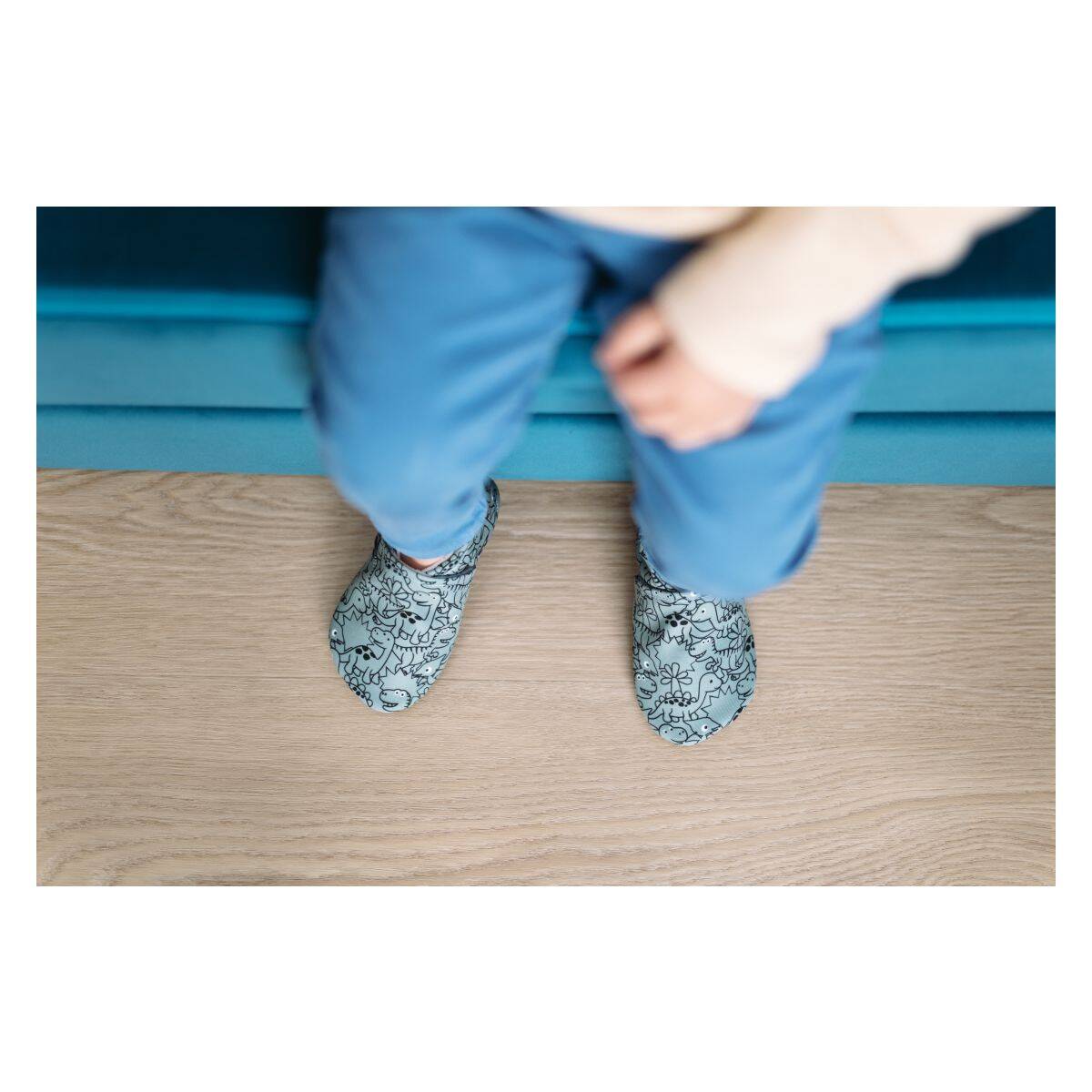 Snugi copat CB2511 Dinosaurs barefoot F green 20