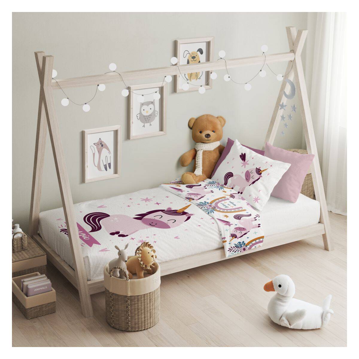 FARO posteljina 2 djelna Jednorog multicolor