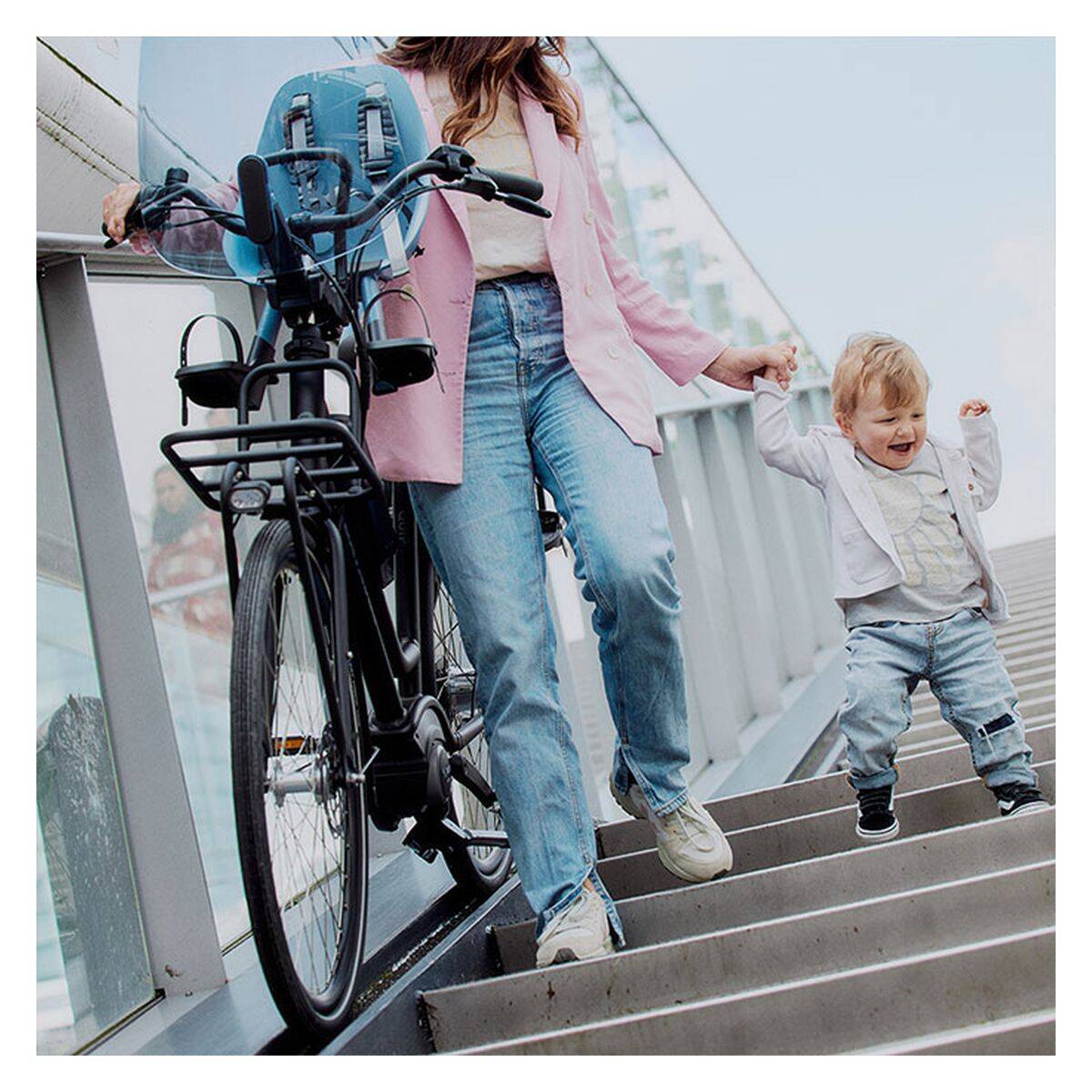 Urban Iki Sedež za kolo spredaj (do 15 kg) z adapterjem Ta-Ke CA fuji blue/bincho black