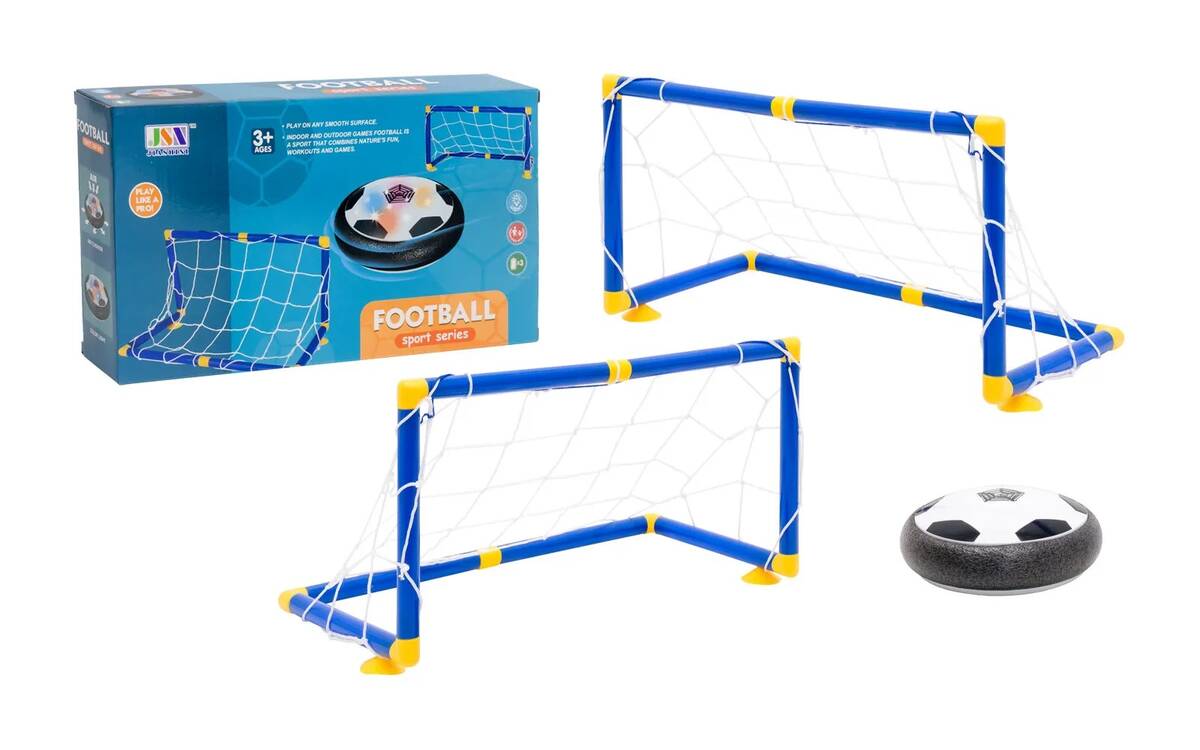 Unika žoga zrak 18cm+gol 2kos bat.šk.25704