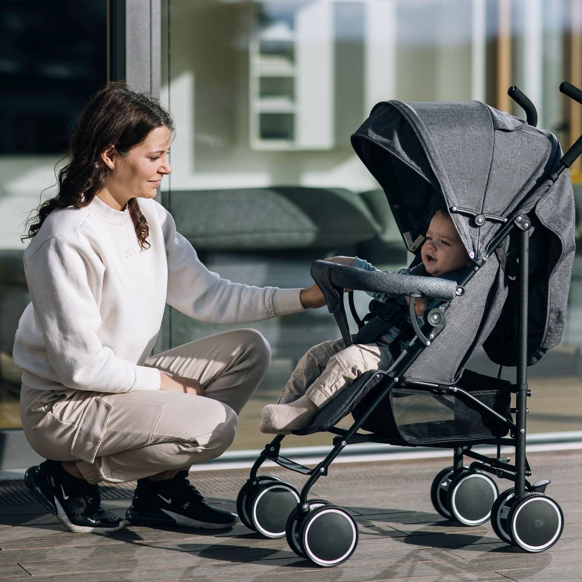 FREEON Kišobran kolica sportska kolica Simple grey