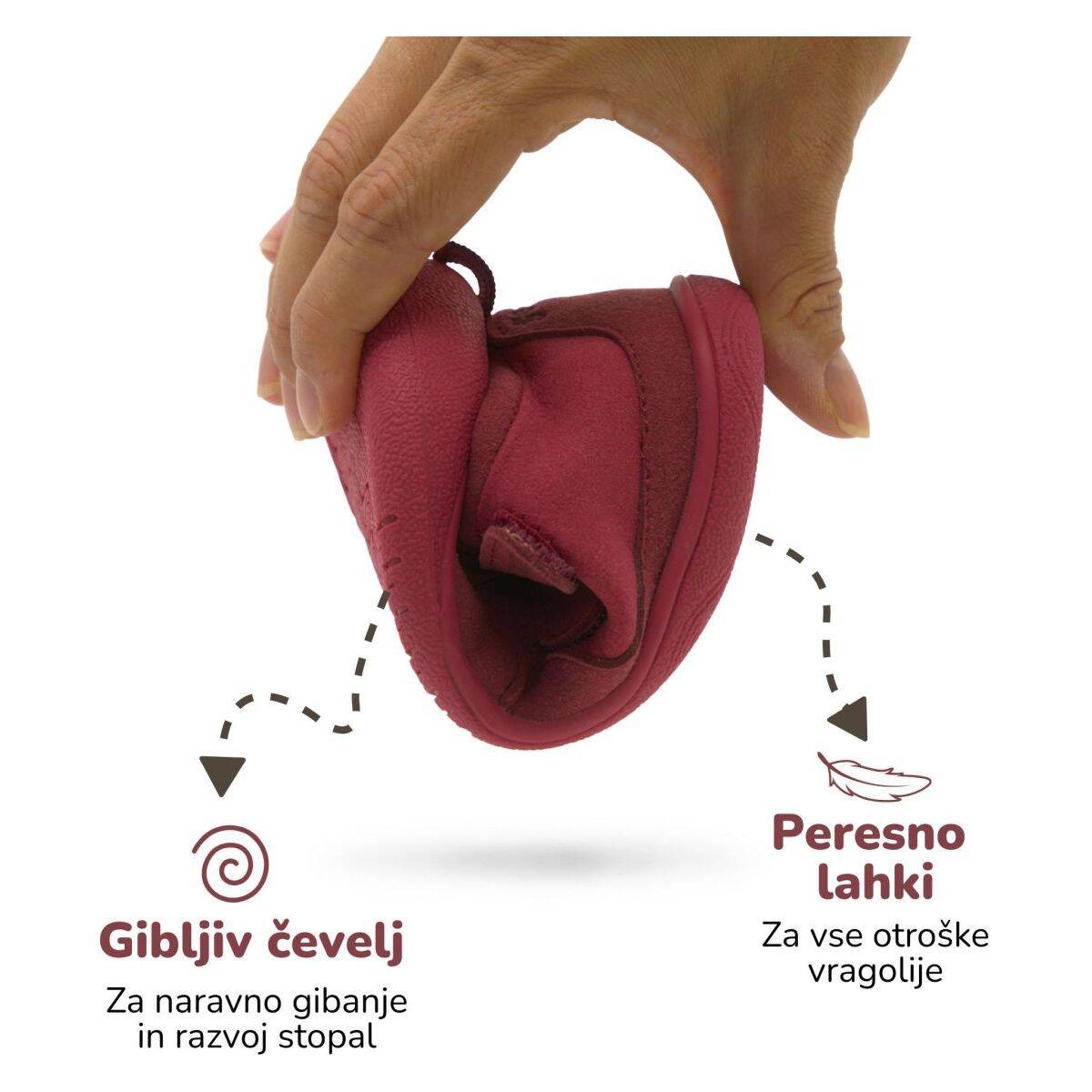 Gekko čevelj gležnjar Cosy 9092 - G Barefoot D fuchsia 20