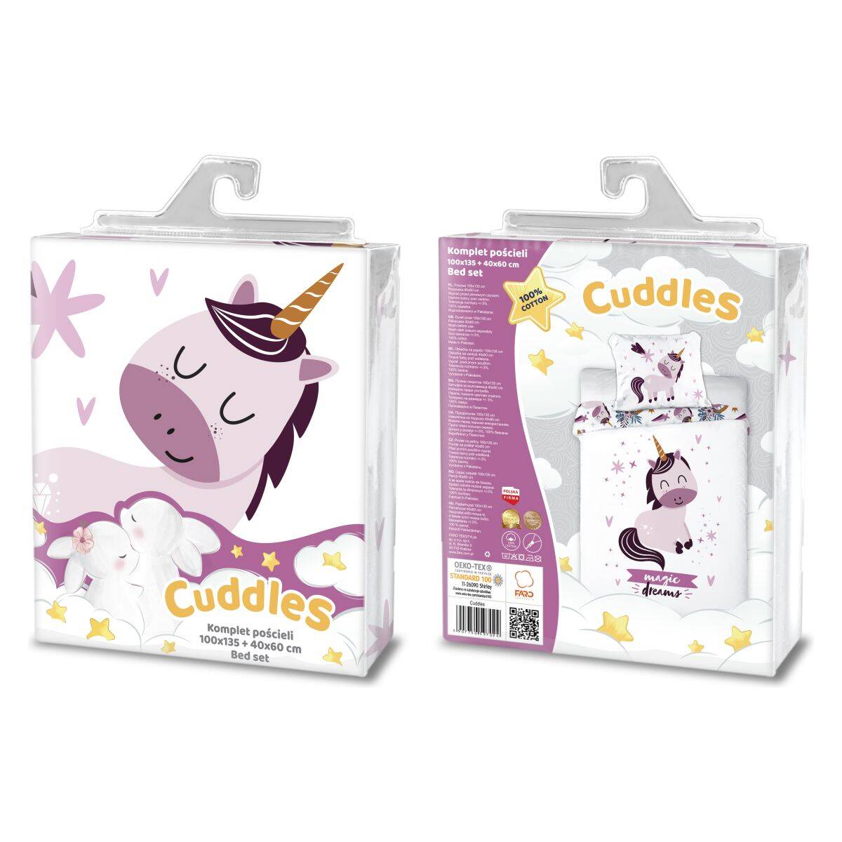 FARO posteljina 2 djelna Jednorog multicolor