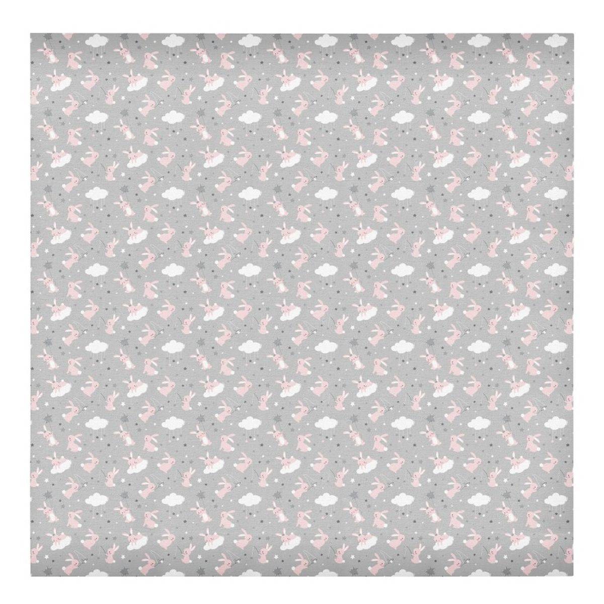 Stephen Joseph tetra plenica 119x119 cm muslin zajček pink