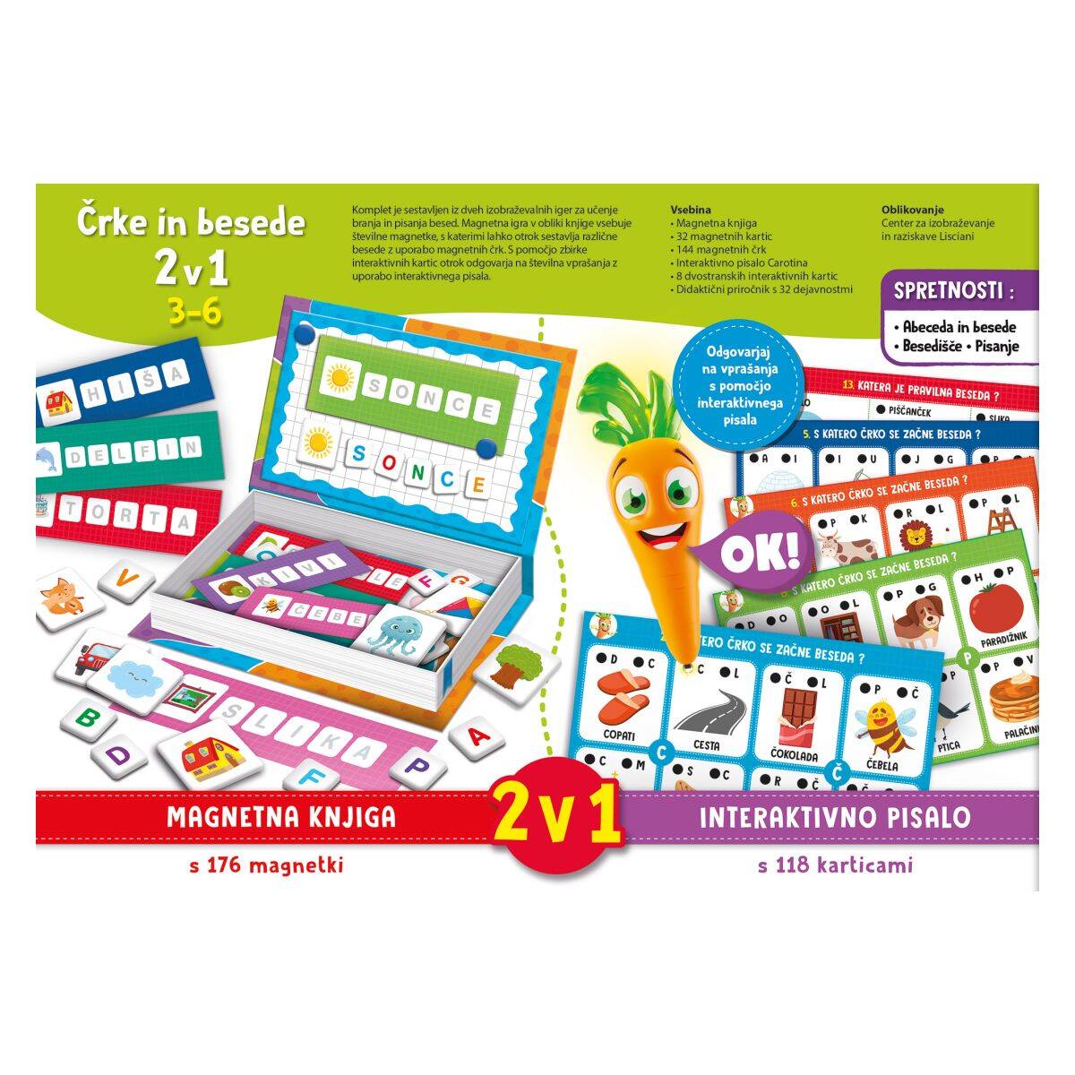 Lisciani Črke in besede 2 v 1 SLO