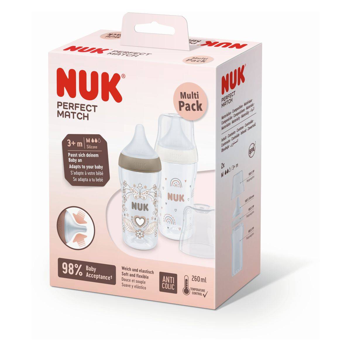 NUK set bočica Perfect Match 2kom multicolor