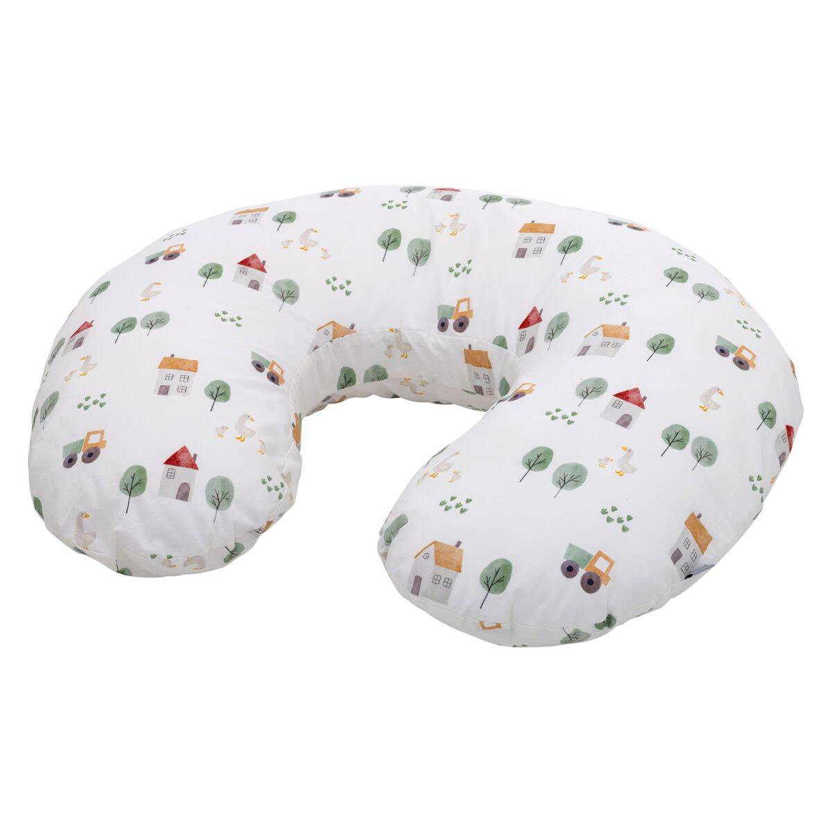 BUBABA BY FREEON jastuk za trudnicu i dojilju i potporu mali, 70 cm, Farma, bijeli multicolor