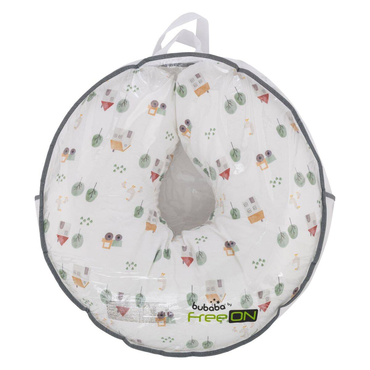 BUBABA BY FREEON jastuk za trudnicu i dojilju i potporu mali, 70 cm, Farma, bijeli multicolor