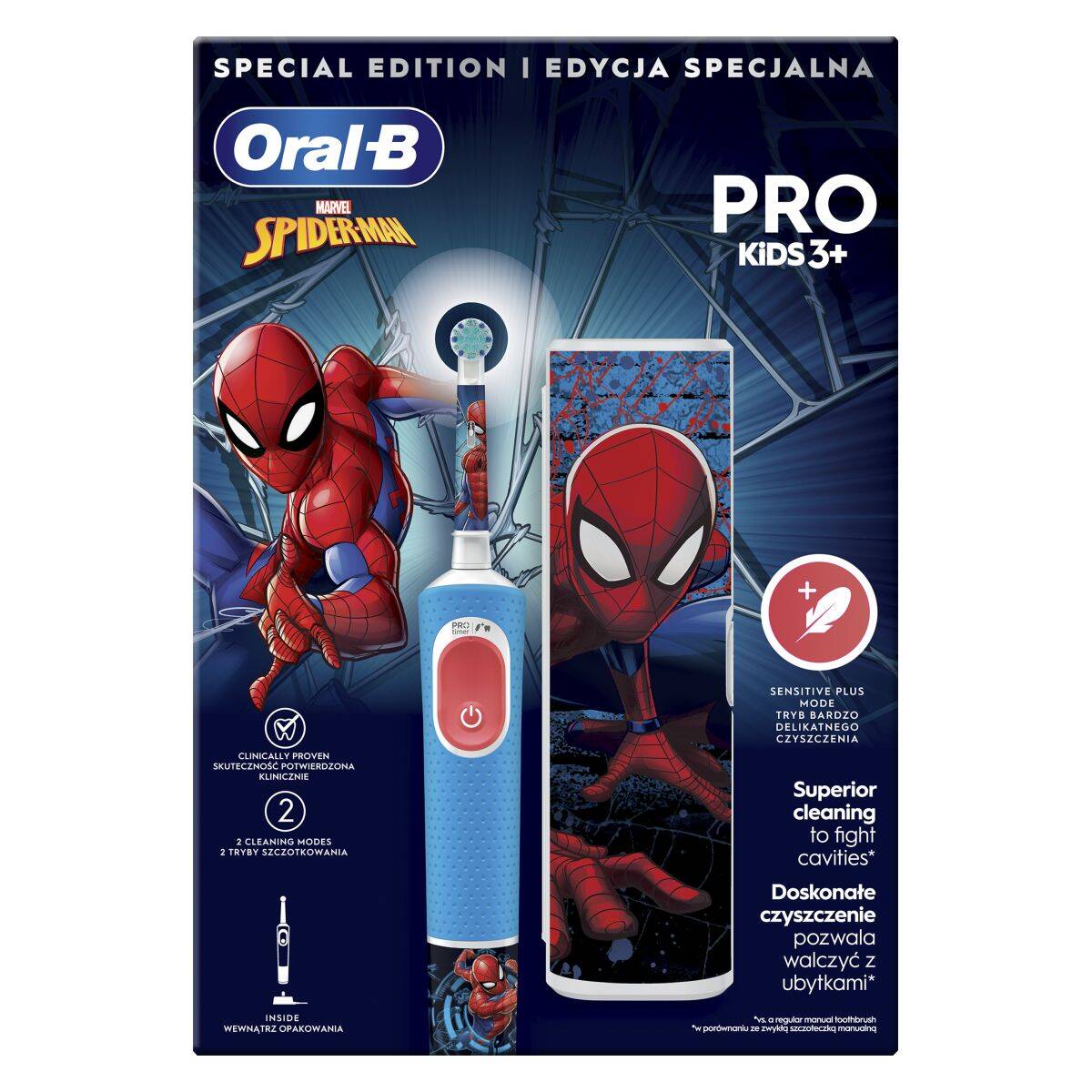 Oral B zobna ščetka Vitality Pro Kids Spider + etui