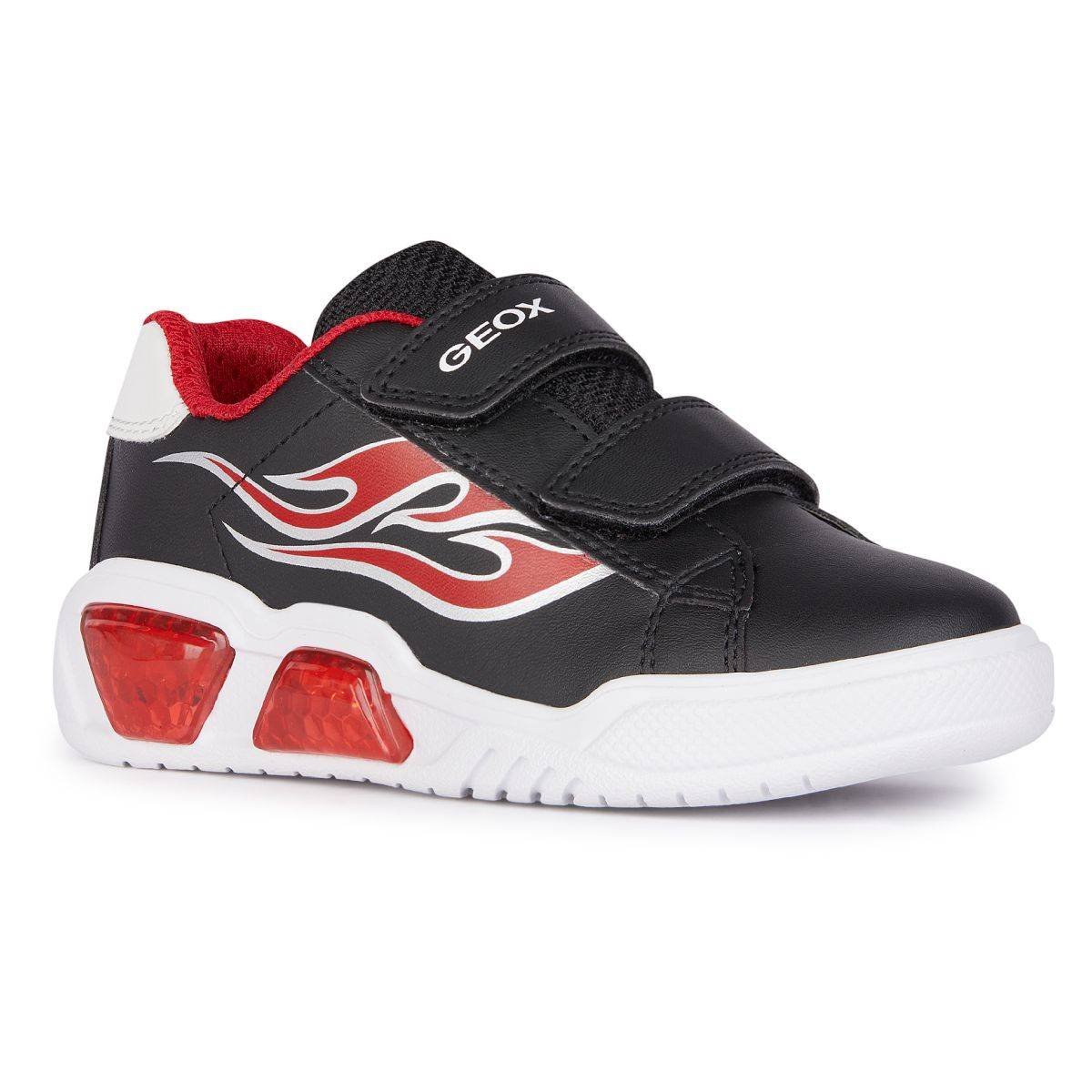 Geox čevelj nizek J45GVA J ILLUMINUS B. A C0048 000BC F black/red 25