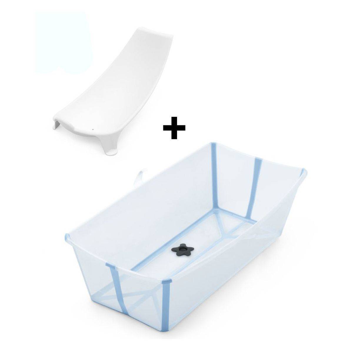 Stokke kad Flexi Bath X-large Bundle z oporo za novorojenčka glacier blue 639613