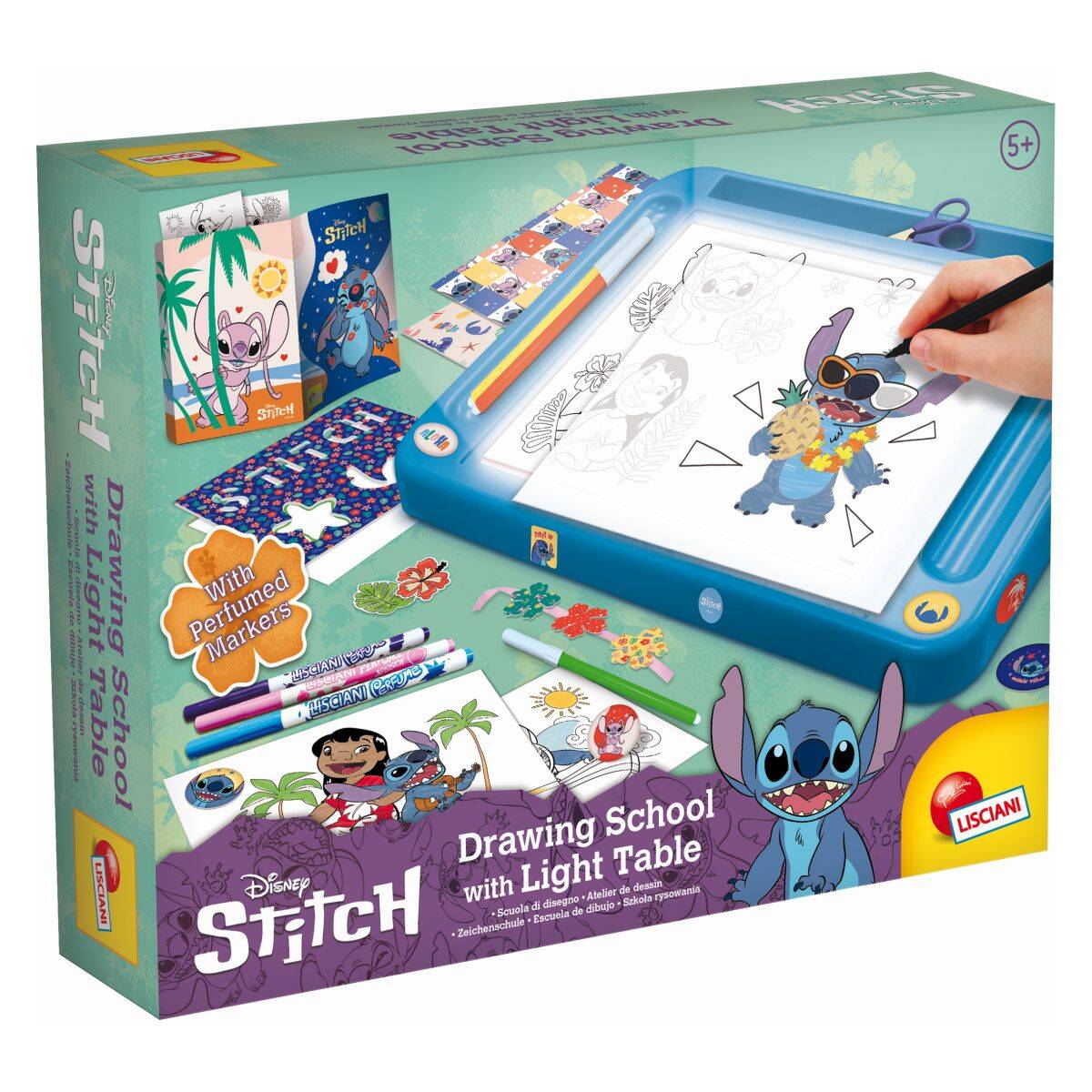 Lisciani Stitch šola risanja s svetlobno tablo