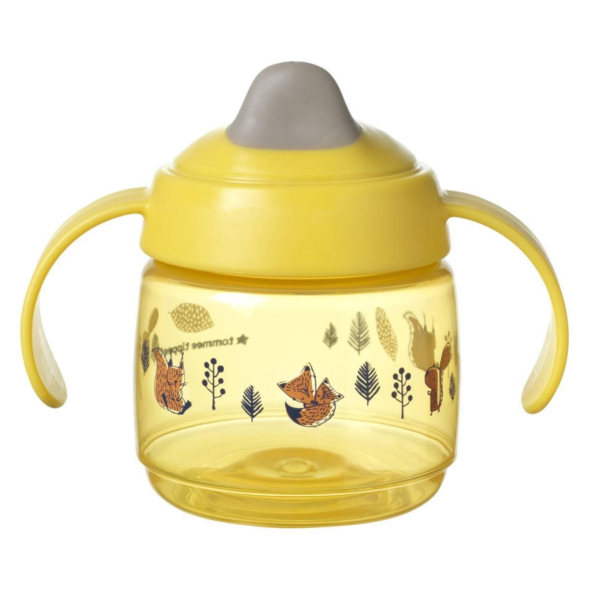 Tommee Tippee lonček z ustnikom in ročaji, Sippee, 4m+, 190ml,  yellow