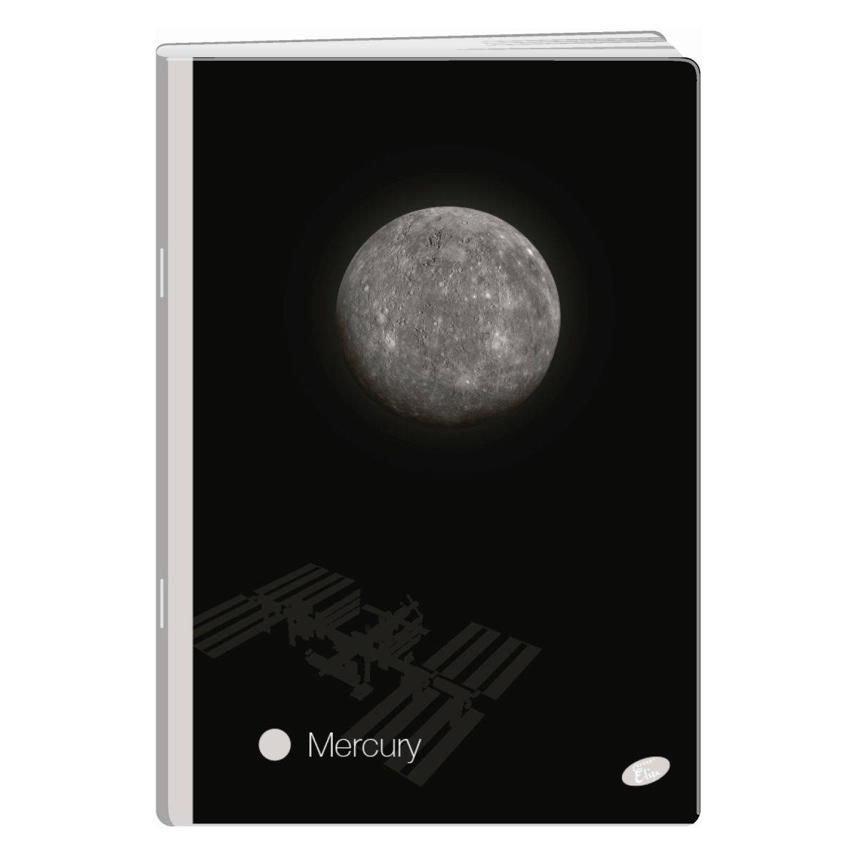 Elisa zvezek A5 52l brezčrten planeti E-070414