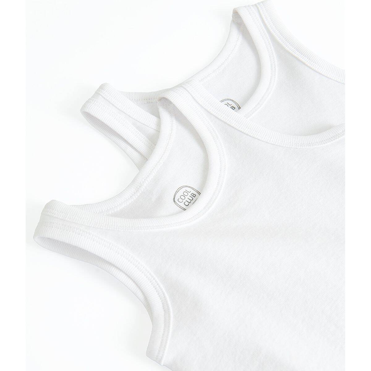 Cool Club spodnja majica 2 kosa BR CUB3011909-00-P F Bela 86/92