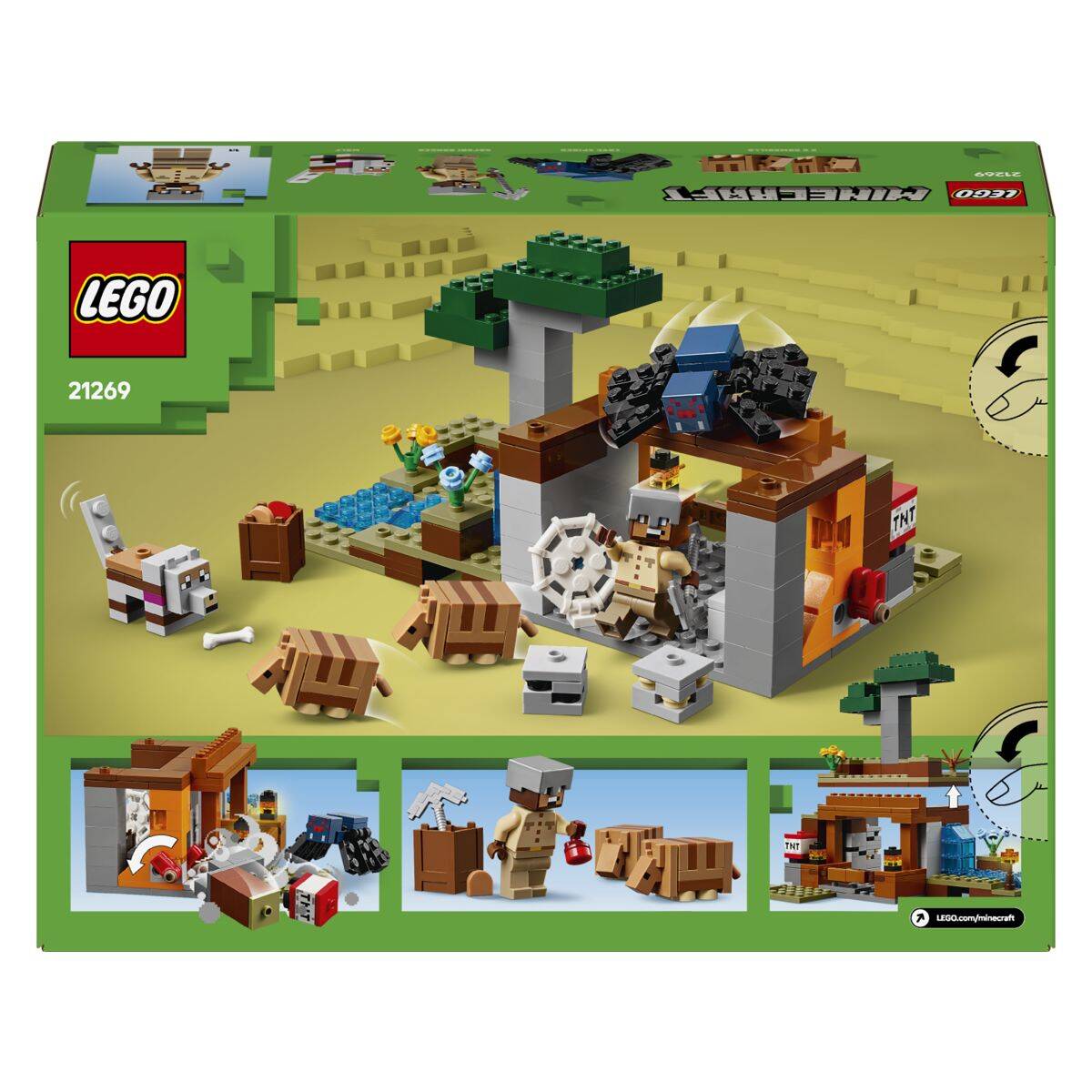 Lego® Minecraft® 21269 Odprava v pasavčev rudnik