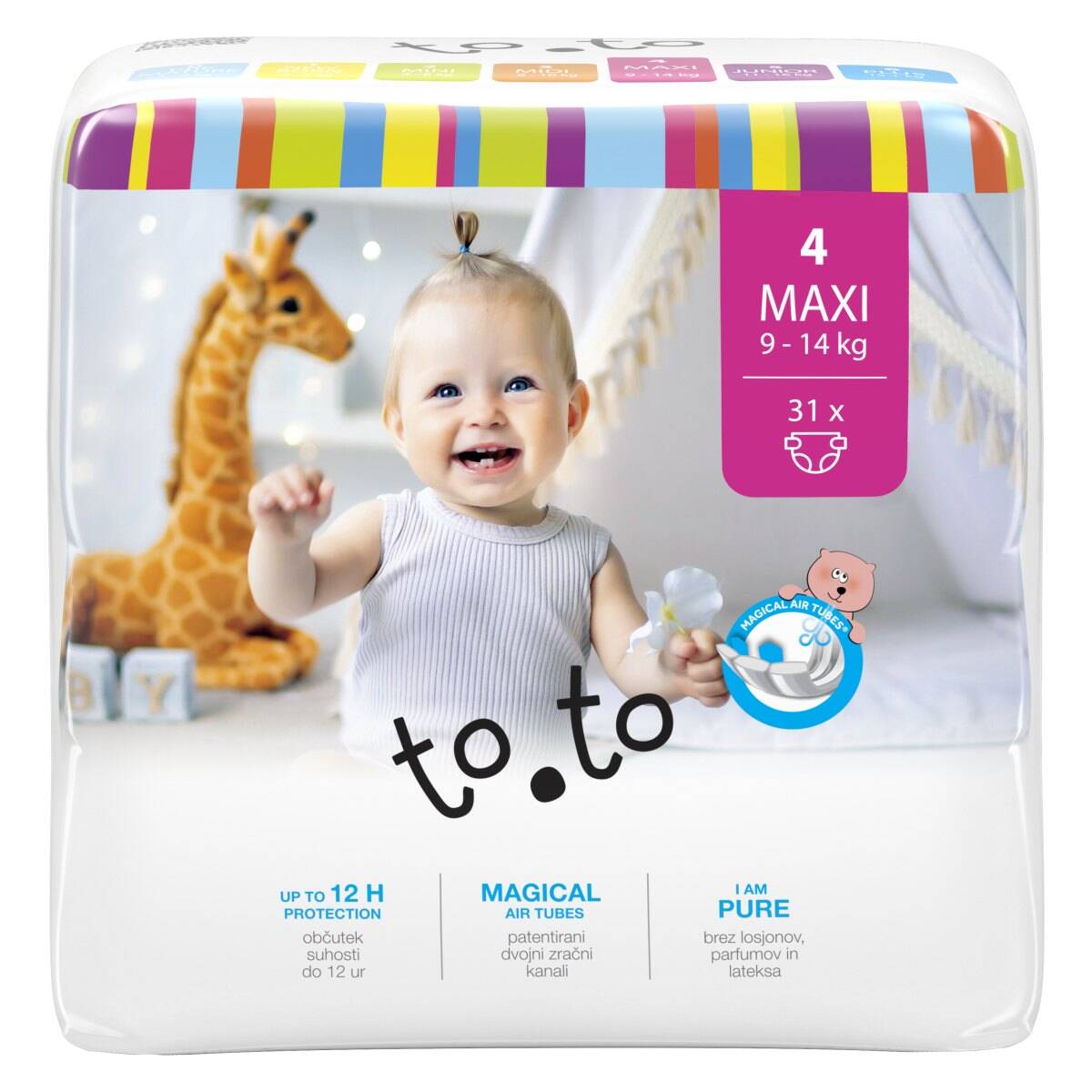 Tosama plenice Maxi 4 to.to, 9-14 kg, 31 kos