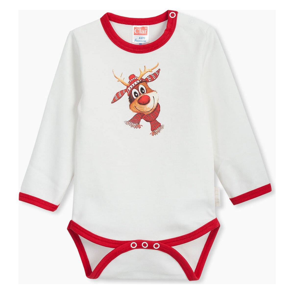 CLAR x-mas bodi print jelen DR 01840 U Crvena 80