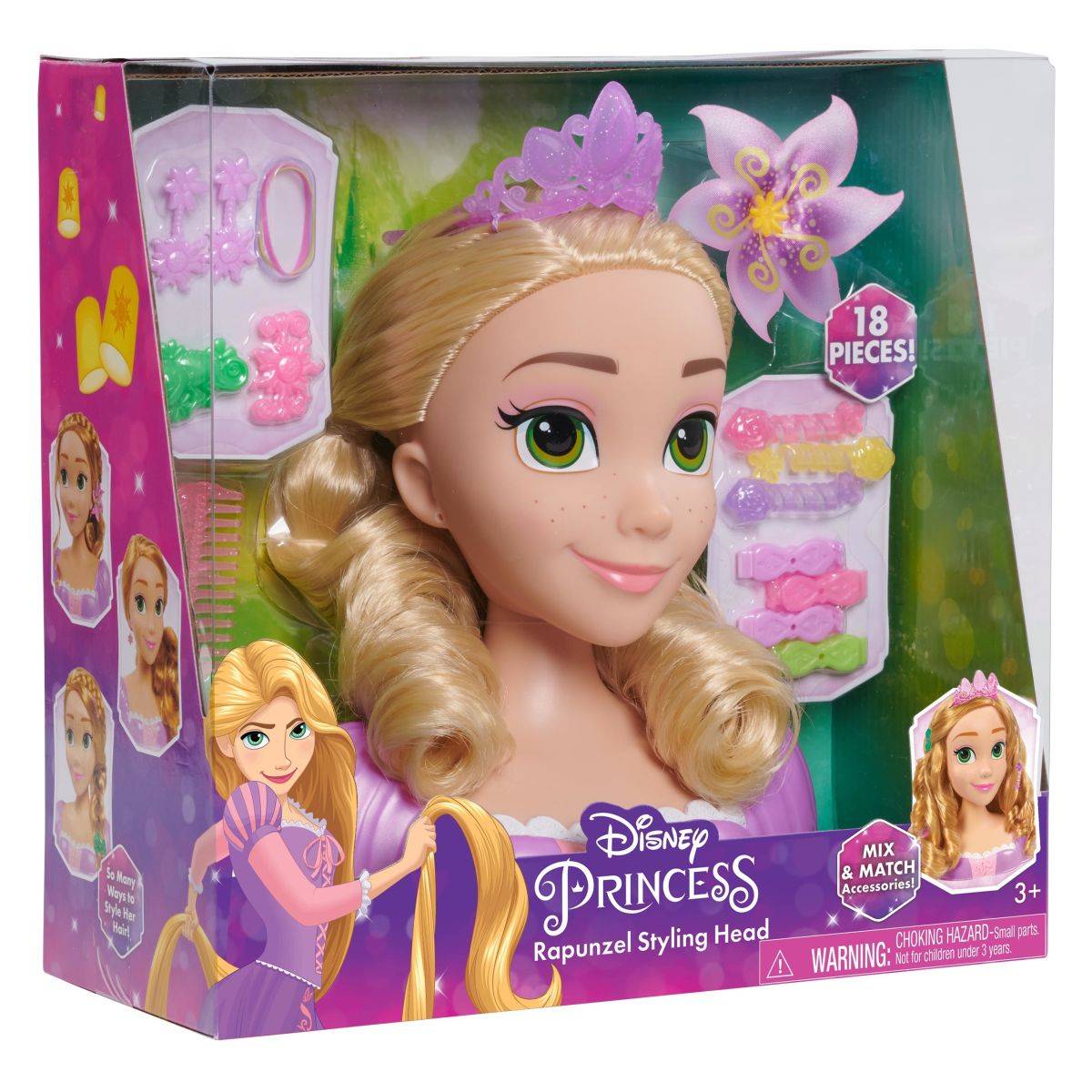 JUST PLAY glava za uređivanje Disney Princess Rapunzel