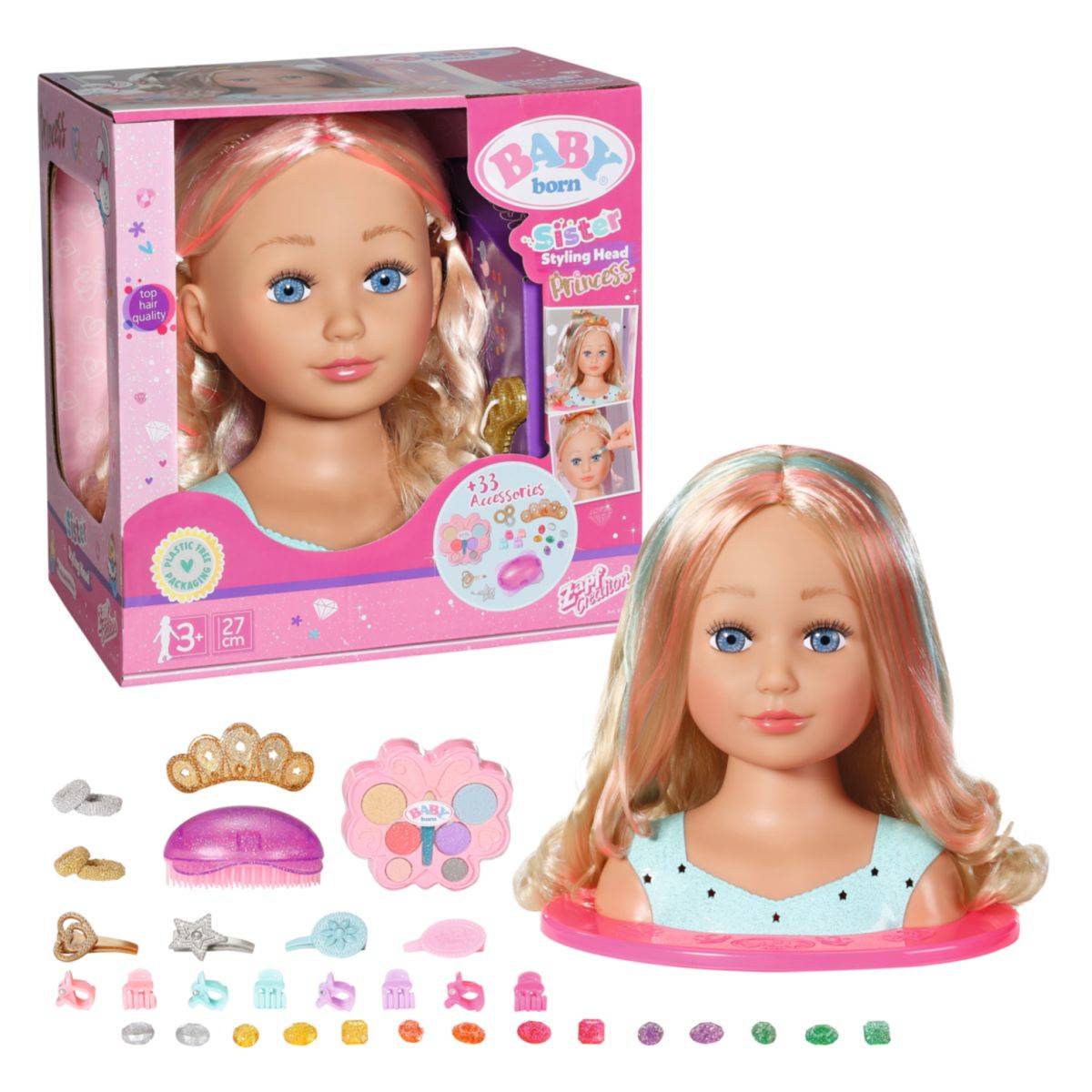 Zapf Baby Born Sister Styling glava za urejanje Princess