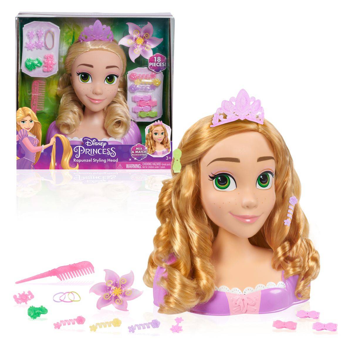 JUST PLAY glava za uređivanje Disney Princess Rapunzel