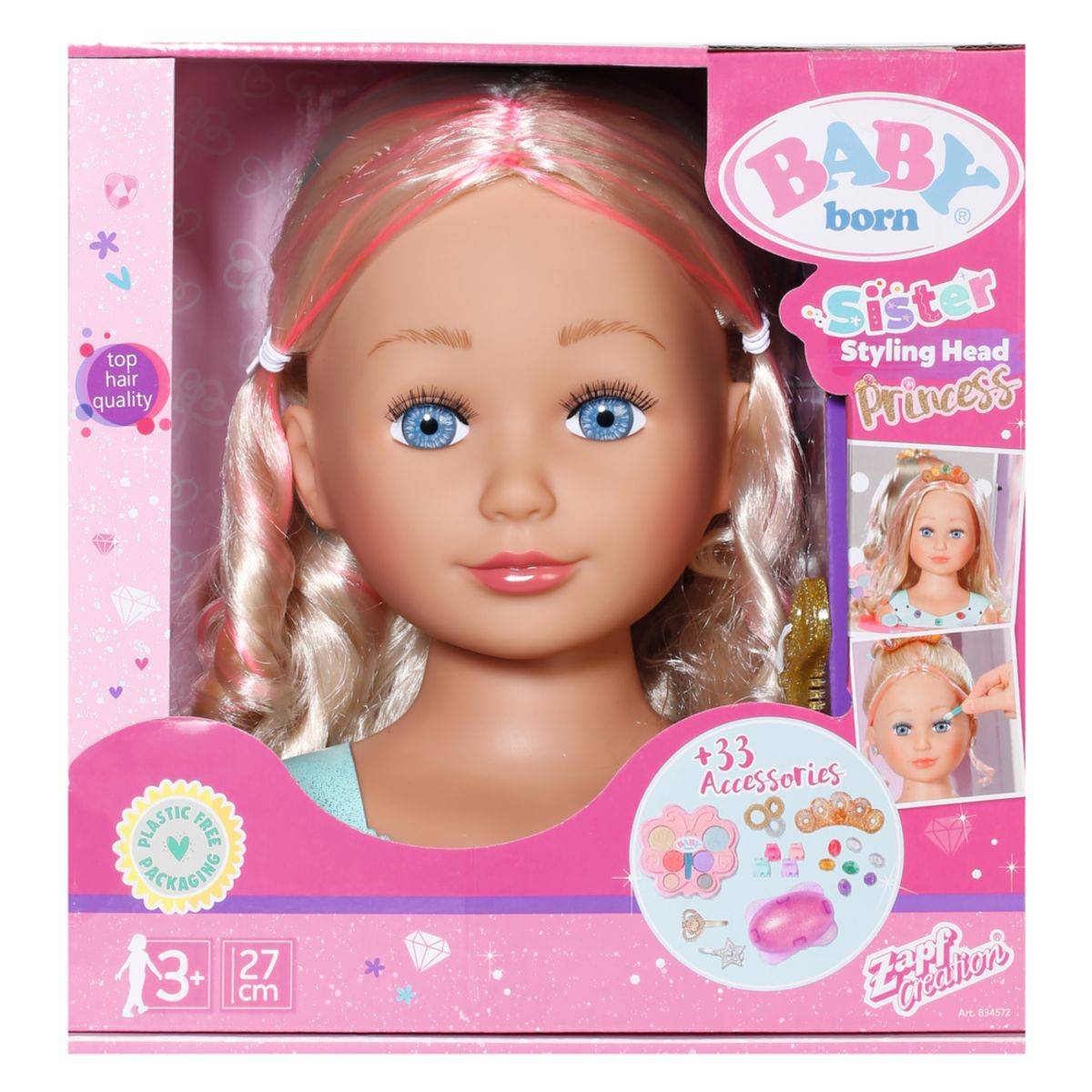 Zapf Baby Born Sister Styling glava za urejanje Princess