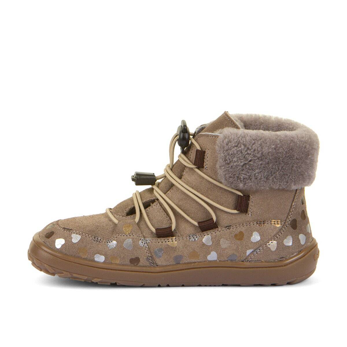 Froddo čevelj gležnjar - membrana G3110270 BAREFOOT UP FURRY podloženi D beige 26