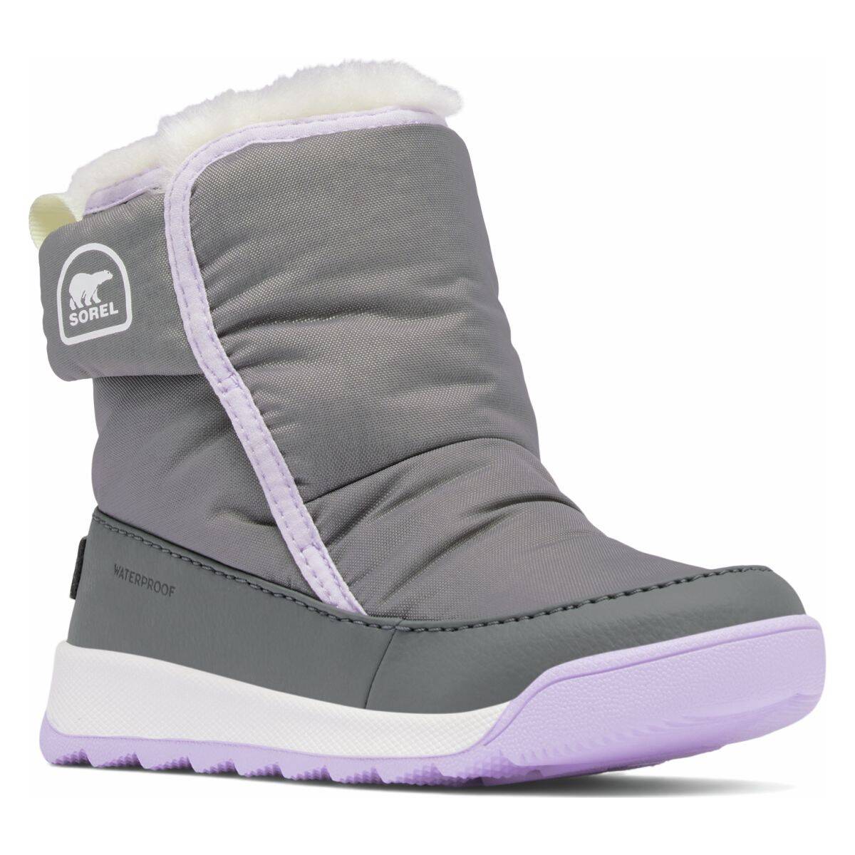 Sorel škornji 2101342 WHITNEY II PLUS BOOTIE WP D quarry, lavender cloud 23