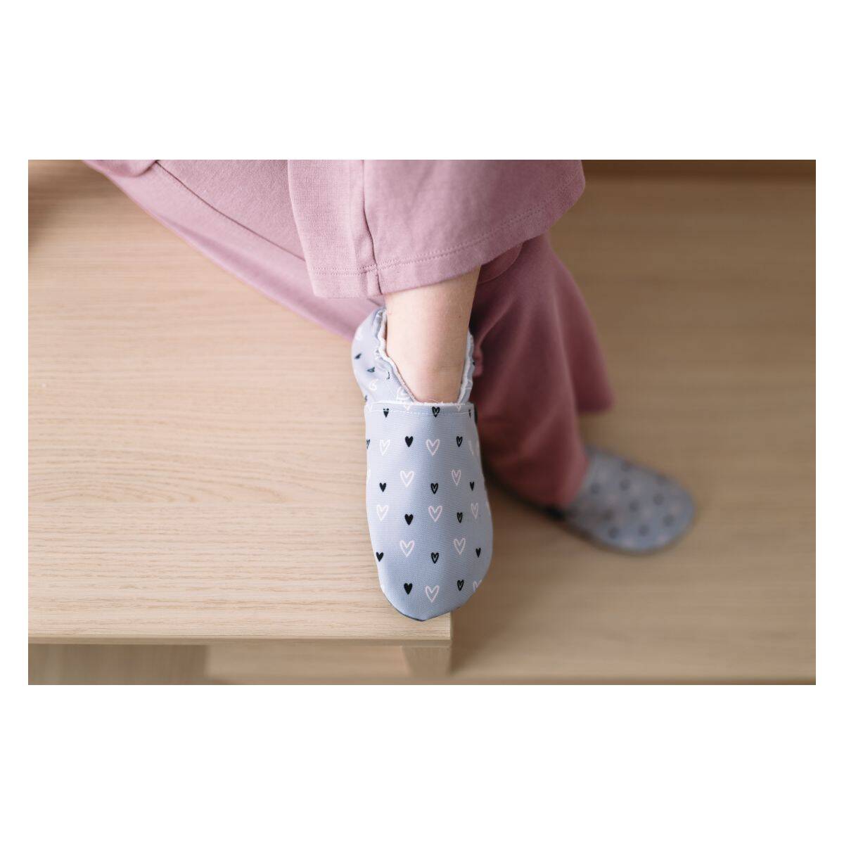 Snugi copat CG2522 Hearts barefoot D grey 28-29