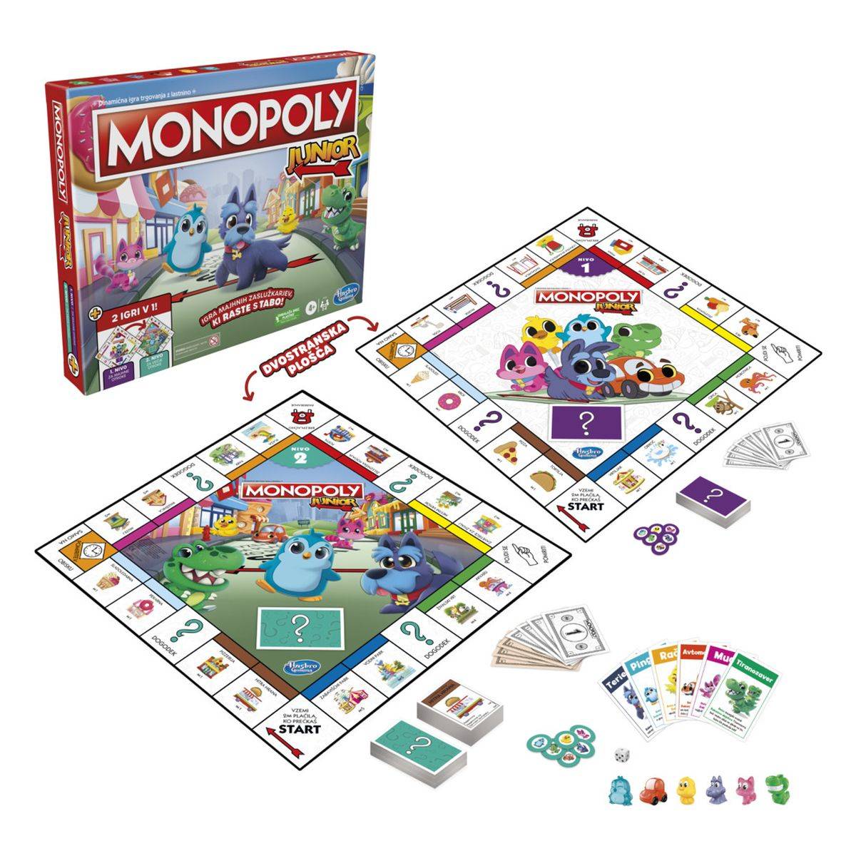 Hasbro games družabna igra Monopoly junior 2 v 1