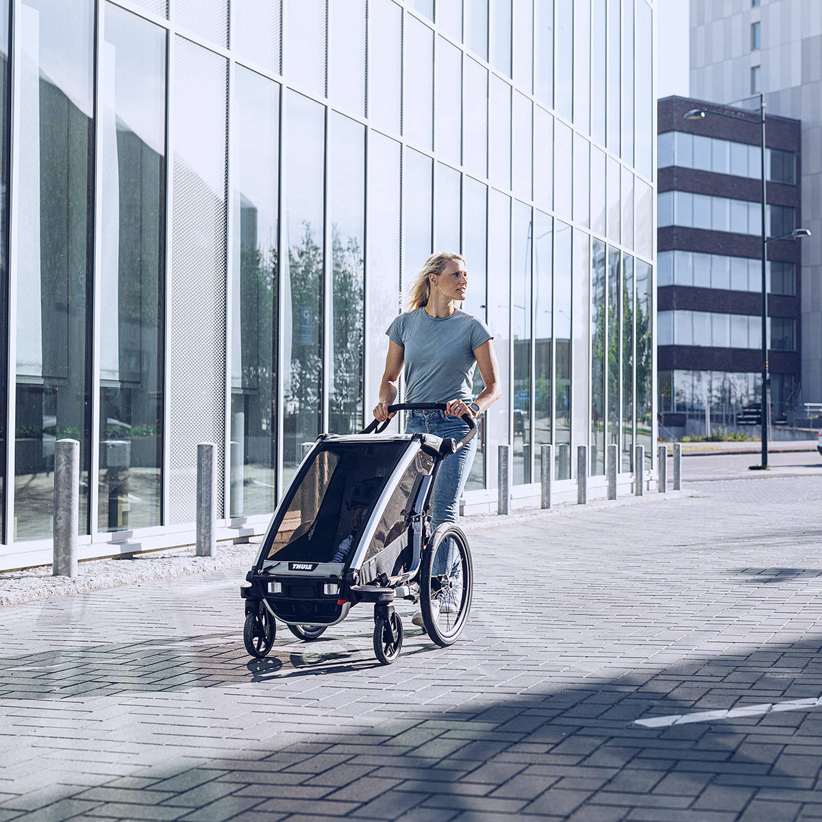 Thule športni voziček kolesarski single Chariot Lite1 agave