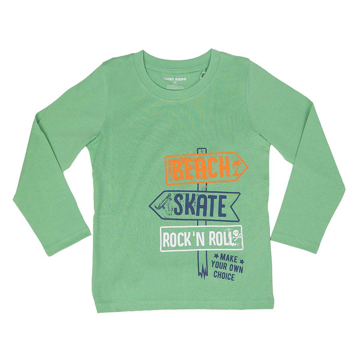 Lucky Kiddo majica DR LK-KBT LS 1_23 C F Zelena 152