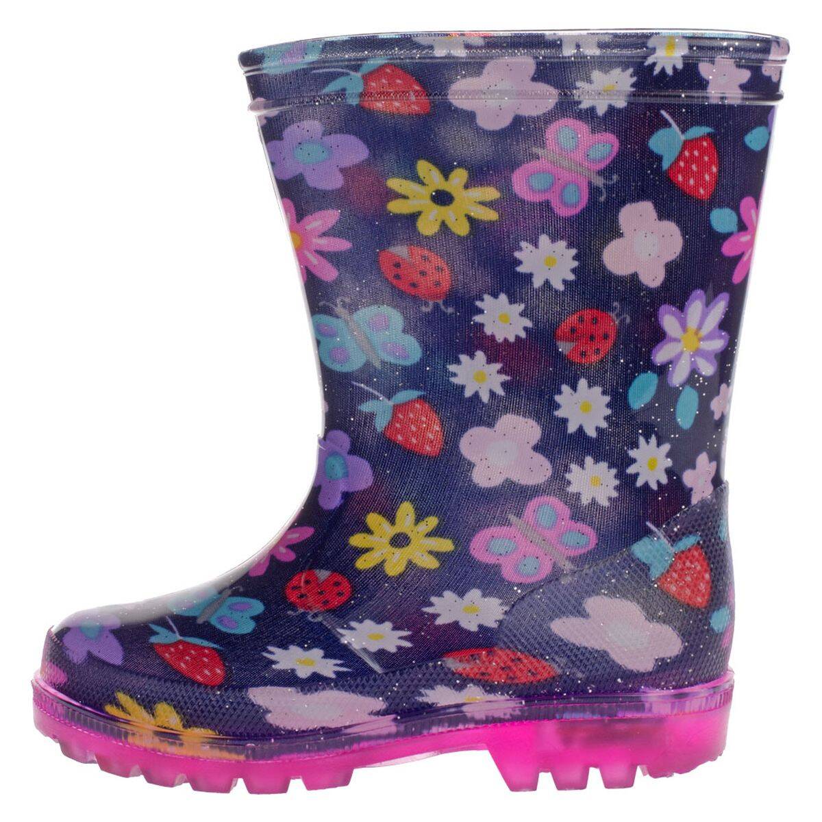 POLLINO čizme za kišu POL1258 Flowers Ž rosa 34