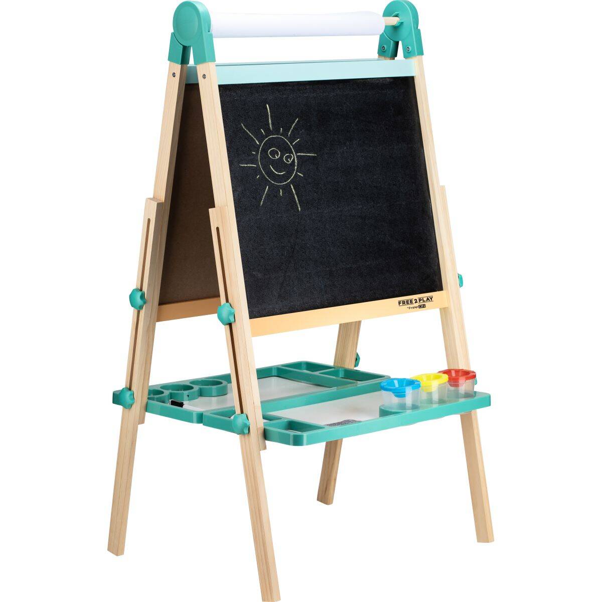 Free 2 Play obojestranska lesena tabla z dodatki