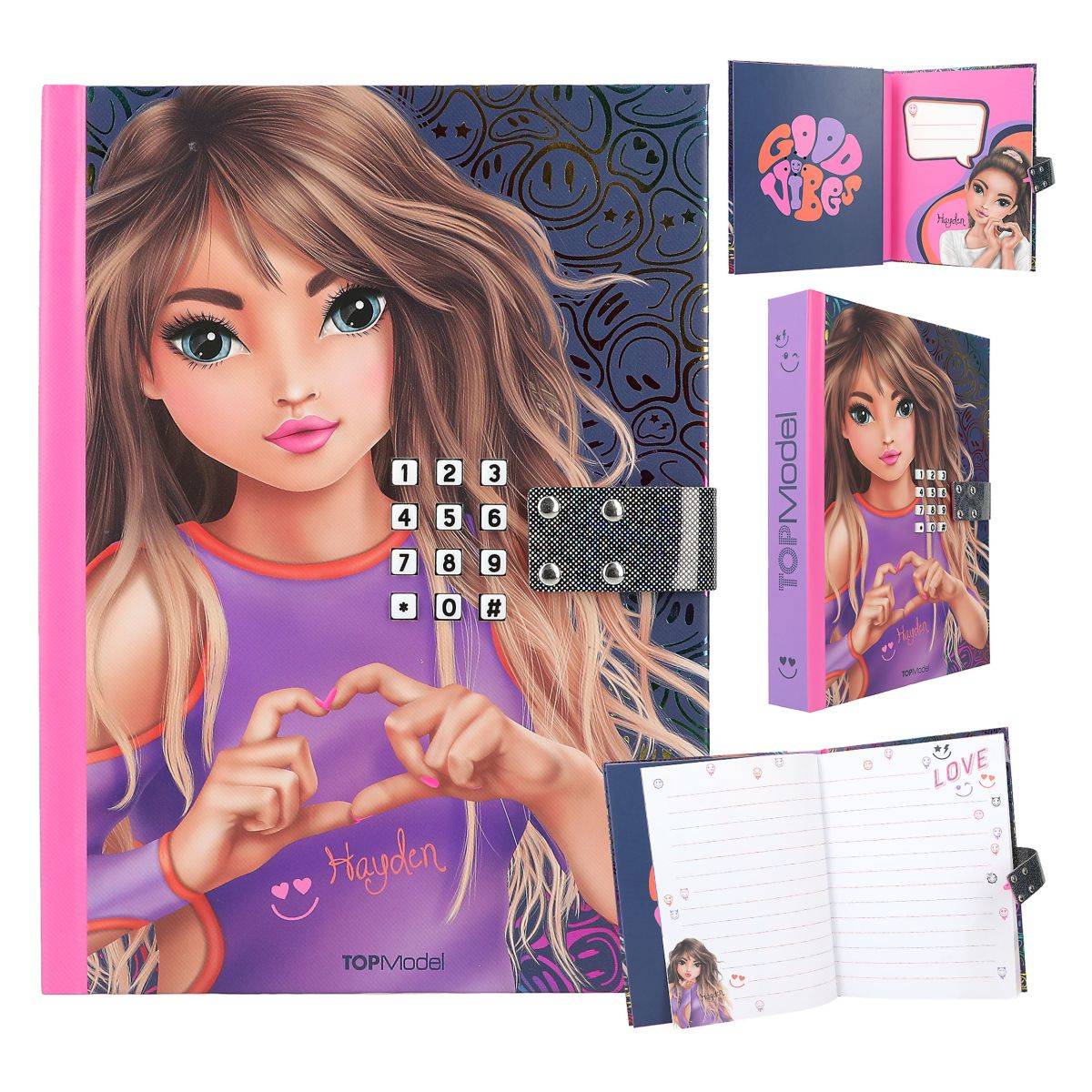 Top Model dnevnik s kodo in glasbo NIGHT LIGHT