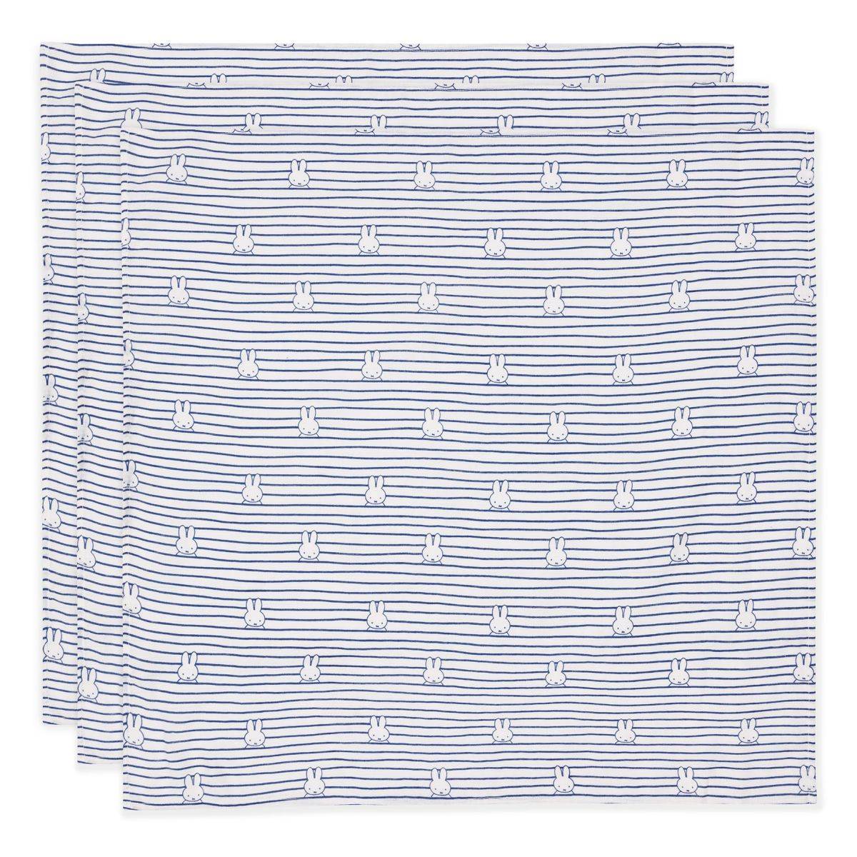 Jollein tetra plenica miffy stripe 3/1, 70x70cm navy