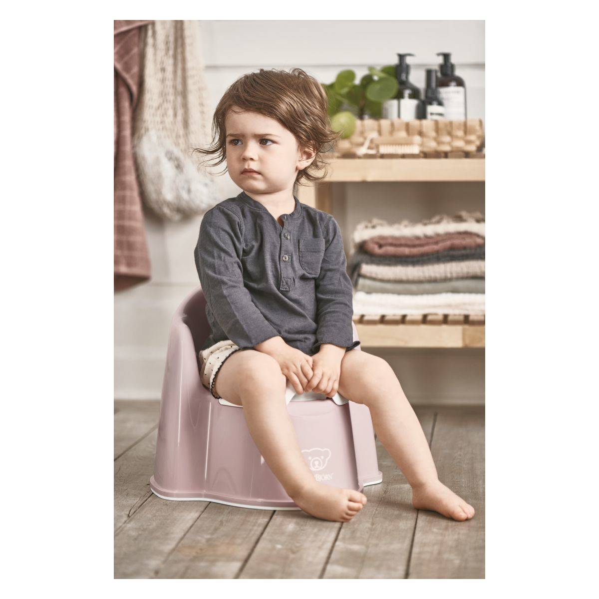BabyBjörn kahlica Potty Chair Powder pink/White