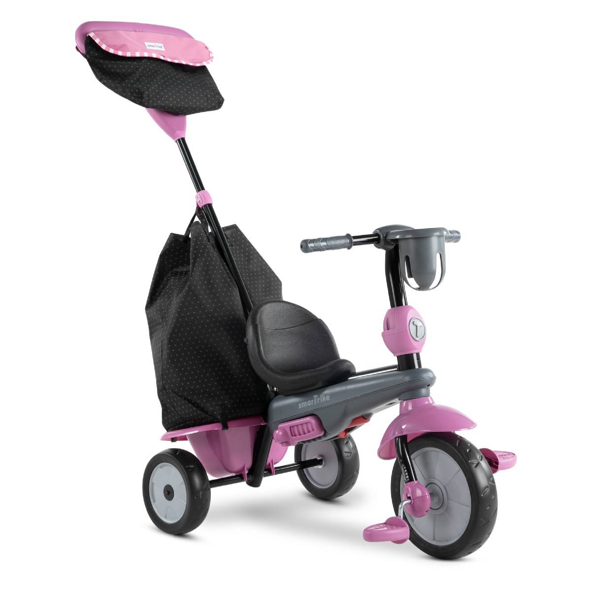 Tricycle évolutif 4 En 1 SmarTrike Swirl - Pour Bébé Dès 10 Mois - Contrôle Parent/enfant, Pare-soleil, Rangement